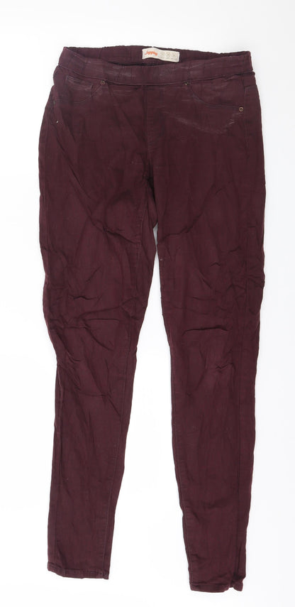 Denim & Co. Womens Purple  Denim Jegging Jeans Size 10 L29 in