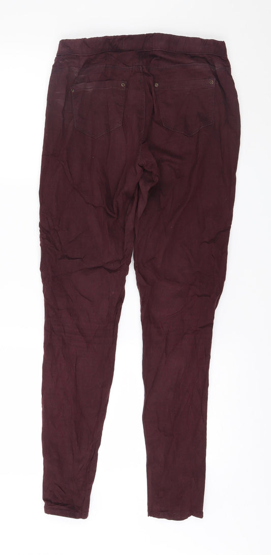 Denim & Co. Womens Purple  Denim Jegging Jeans Size 10 L29 in