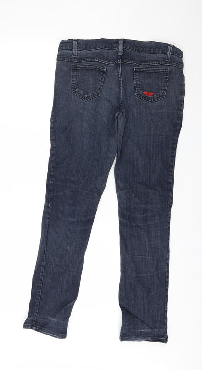 Womens UK Size 32 in Preworn Regular Fit Straight Blue Jeans