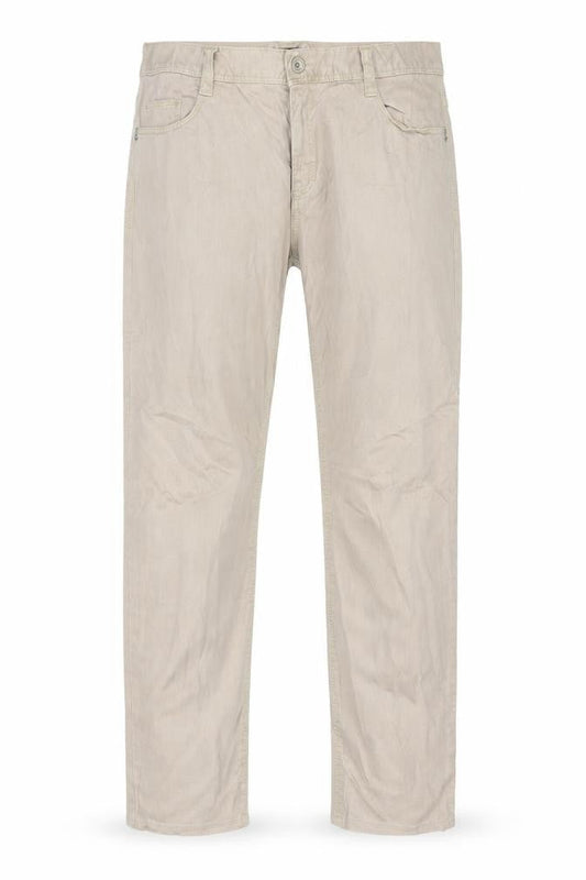 Front view of ESPRIT women’s beige denim straight jeans, size UK 10, 29-inch leg