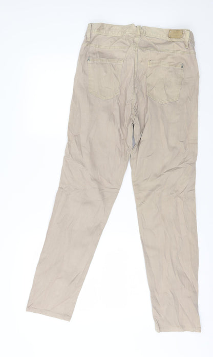 ESPIRIT Womens Beige  Denim Straight Jeans Size 10 L29 in