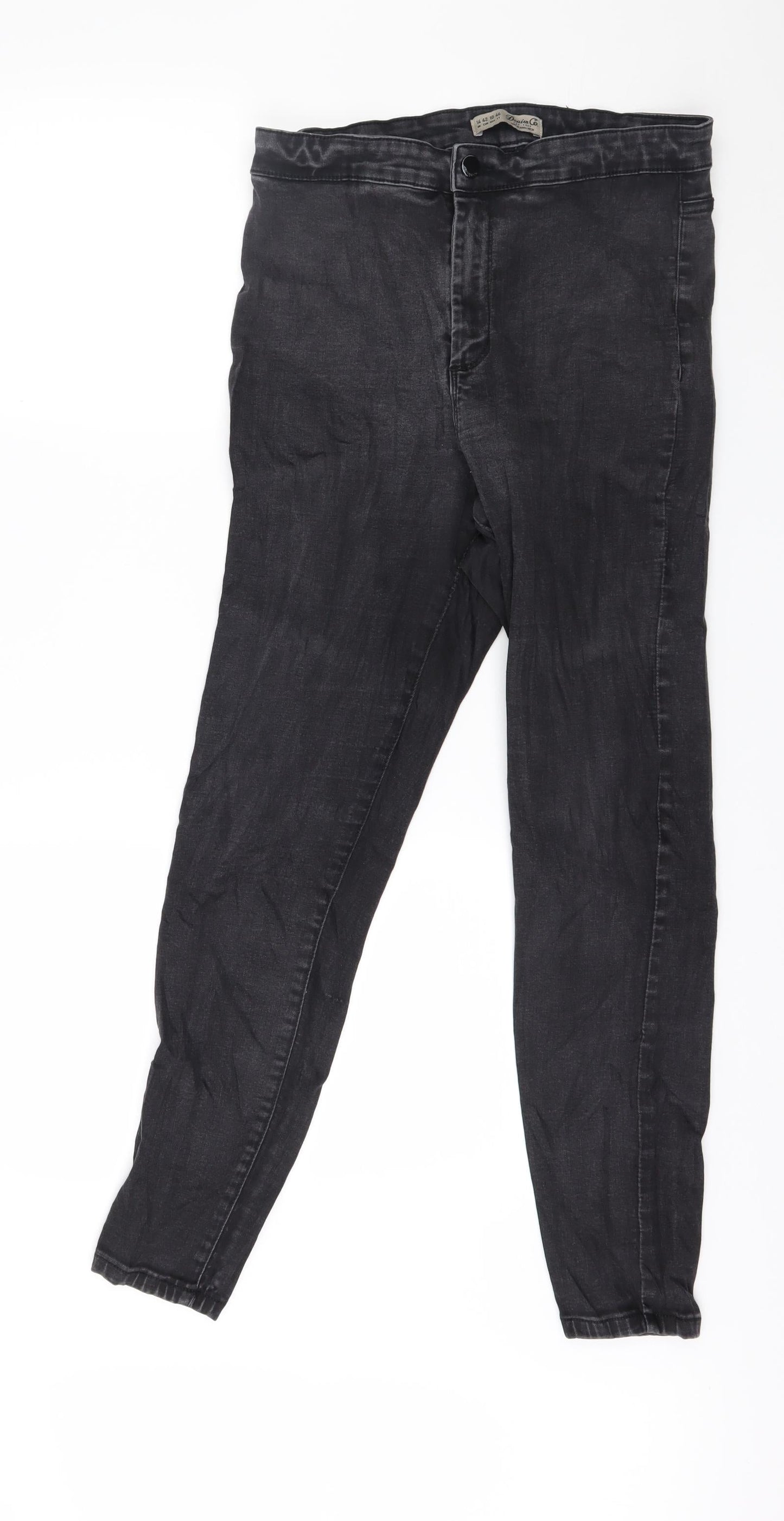 Denim & Co. Womens Grey  Denim Skinny Jeans Size 14 L27 in