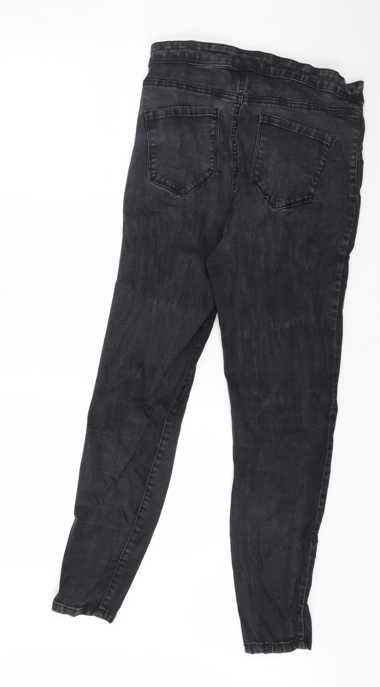 Denim & Co. Womens Grey  Denim Skinny Jeans Size 14 L27 in