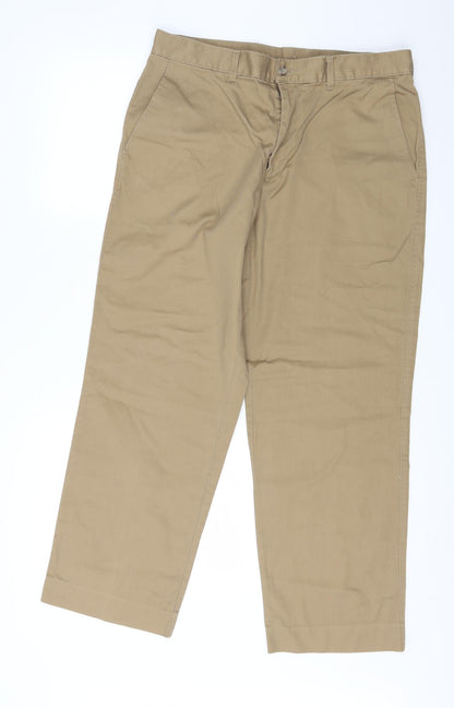 Womens UK Size 34 in Marks and Spencer Regular Fit  Brown Trousers
