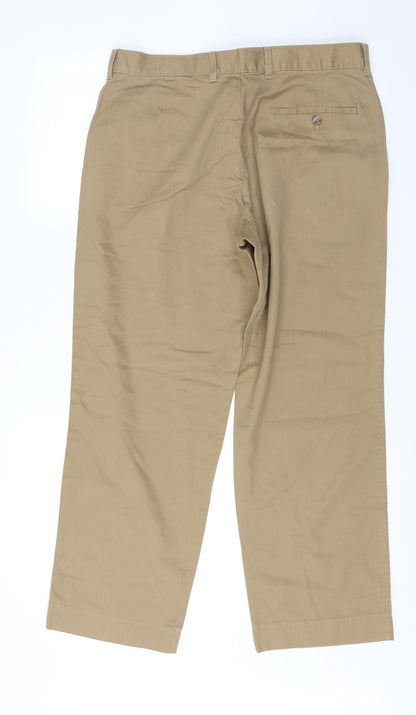 Womens UK Size 34 in Marks and Spencer Regular Fit  Brown Trousers