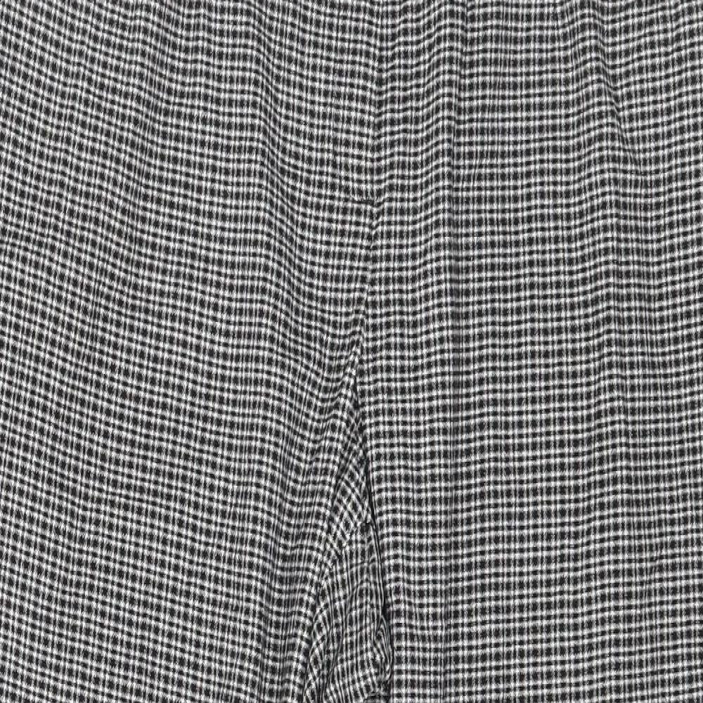Roma Womens Black Check  Trousers  Size 36 in L28 in