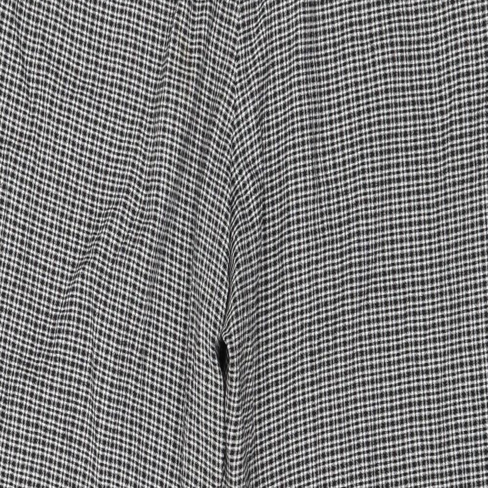 Roma Womens Black Check  Trousers  Size 36 in L28 in