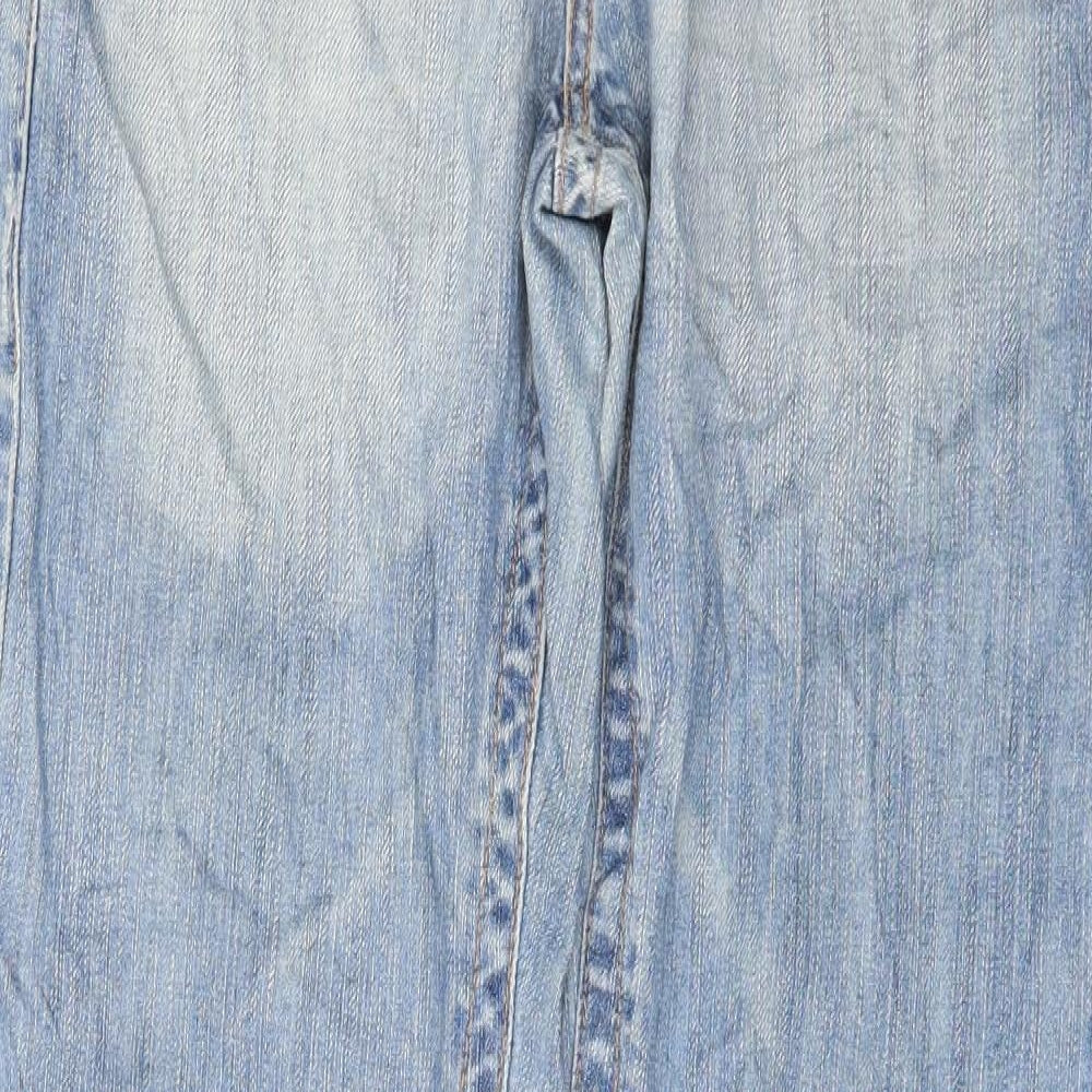 NOW ON Womens Blue  Denim Straight Jeans Size 10 L30 in