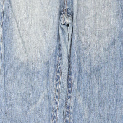 NOW ON Womens Blue  Denim Straight Jeans Size 10 L30 in