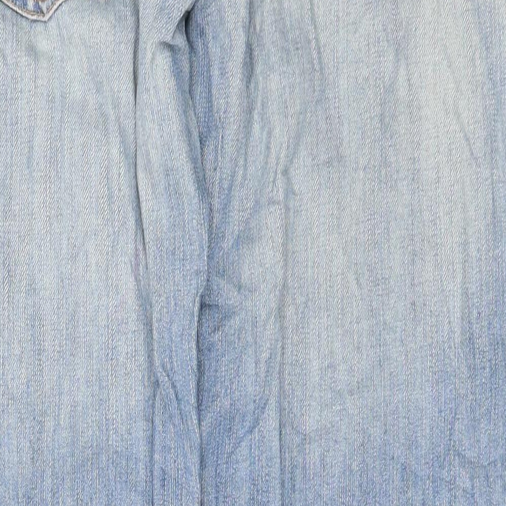 NOW ON Womens Blue  Denim Straight Jeans Size 10 L30 in