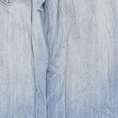 NOW ON Womens Blue  Denim Straight Jeans Size 10 L30 in