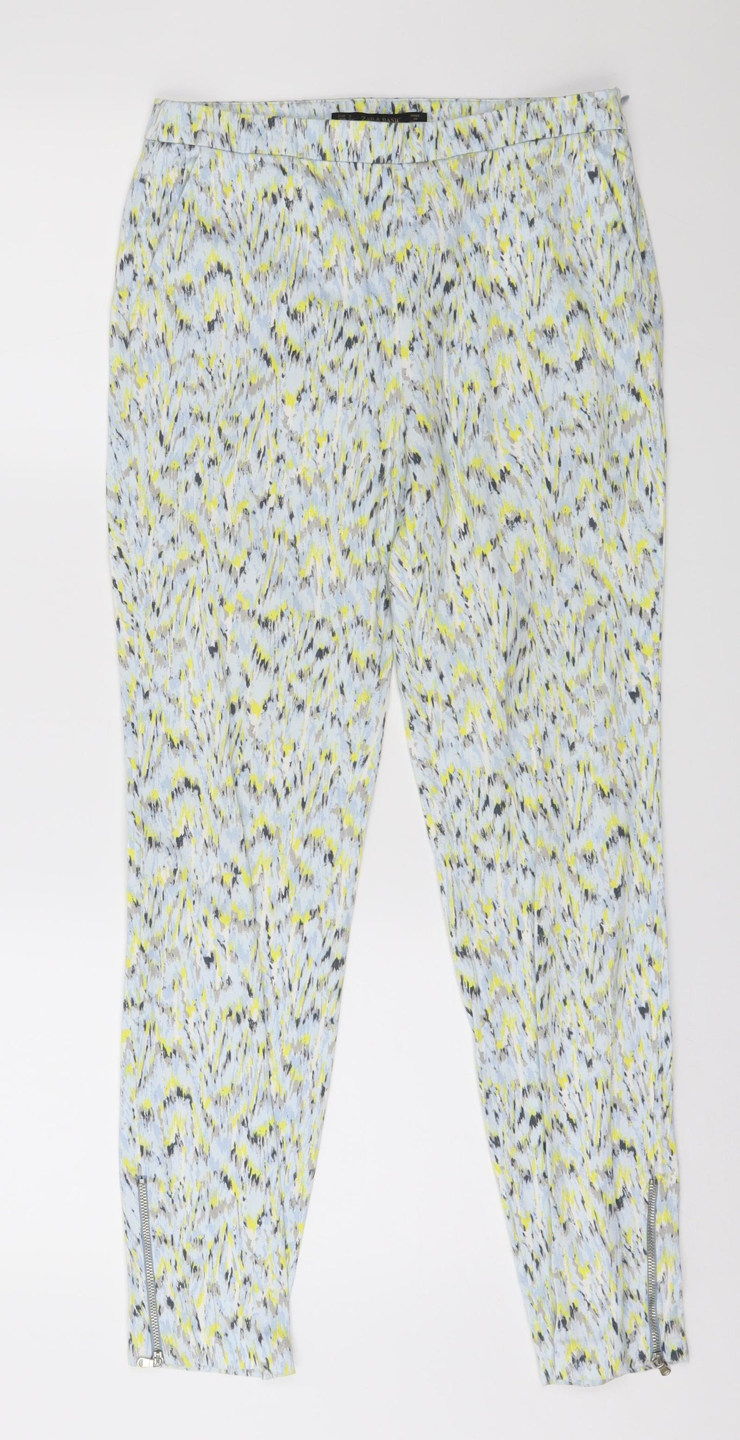 Womens UK Size S Zara Regular Fit  Multicoloured Trousers