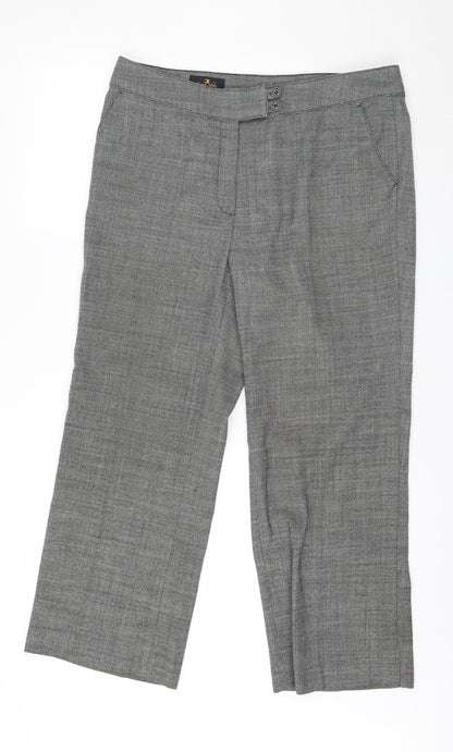 Eugen Klein Womens Grey Polka Dot  Trousers  Size 16 L27 in
