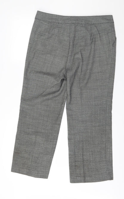 Eugen Klein Womens Grey Polka Dot  Trousers  Size 16 L27 in