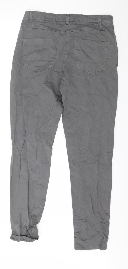 Womens UK Size 30 in Up Fashion Regular Fit  Grey Trousers