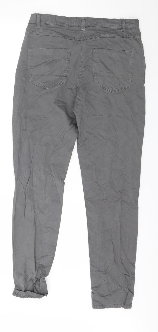 Womens UK Size 30 in Up Fashion Regular Fit  Grey Trousers