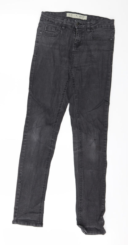 Denim & Co. Womens Grey  Denim Skinny Jeans Size 8 L30 in