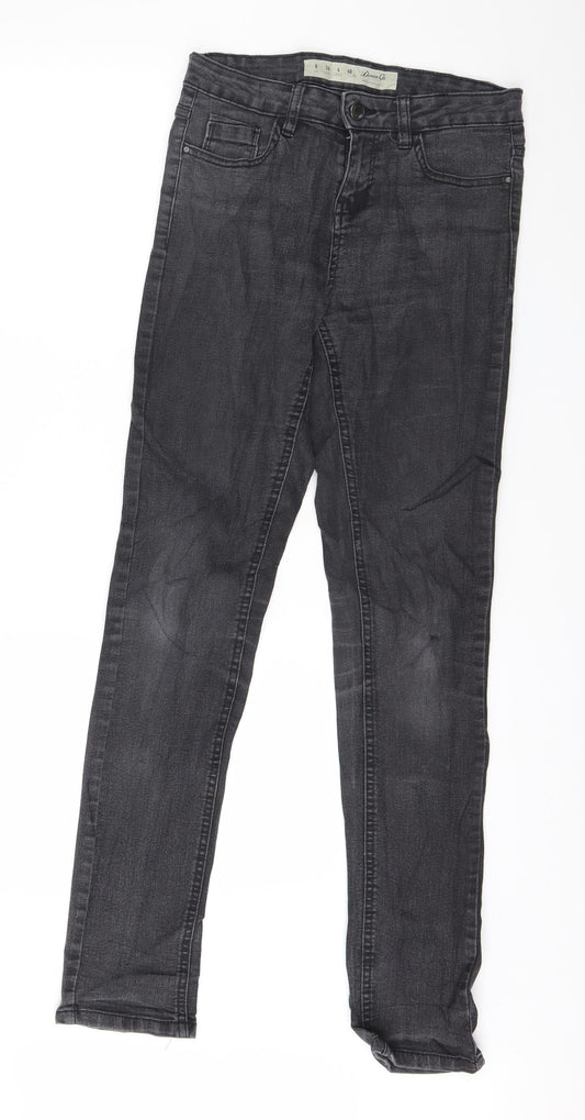 Denim & Co. Womens Grey  Denim Skinny Jeans Size 8 L30 in