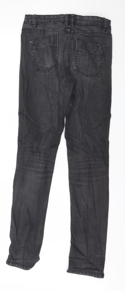 Denim & Co. Womens Grey  Denim Skinny Jeans Size 8 L30 in