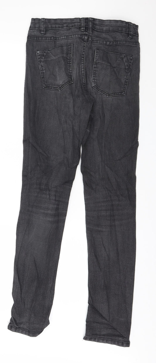 Denim & Co. Womens Grey  Denim Skinny Jeans Size 8 L30 in