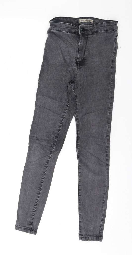 Denim & Co. Womens Grey  Denim Skinny Jeans Size 8 L27 in