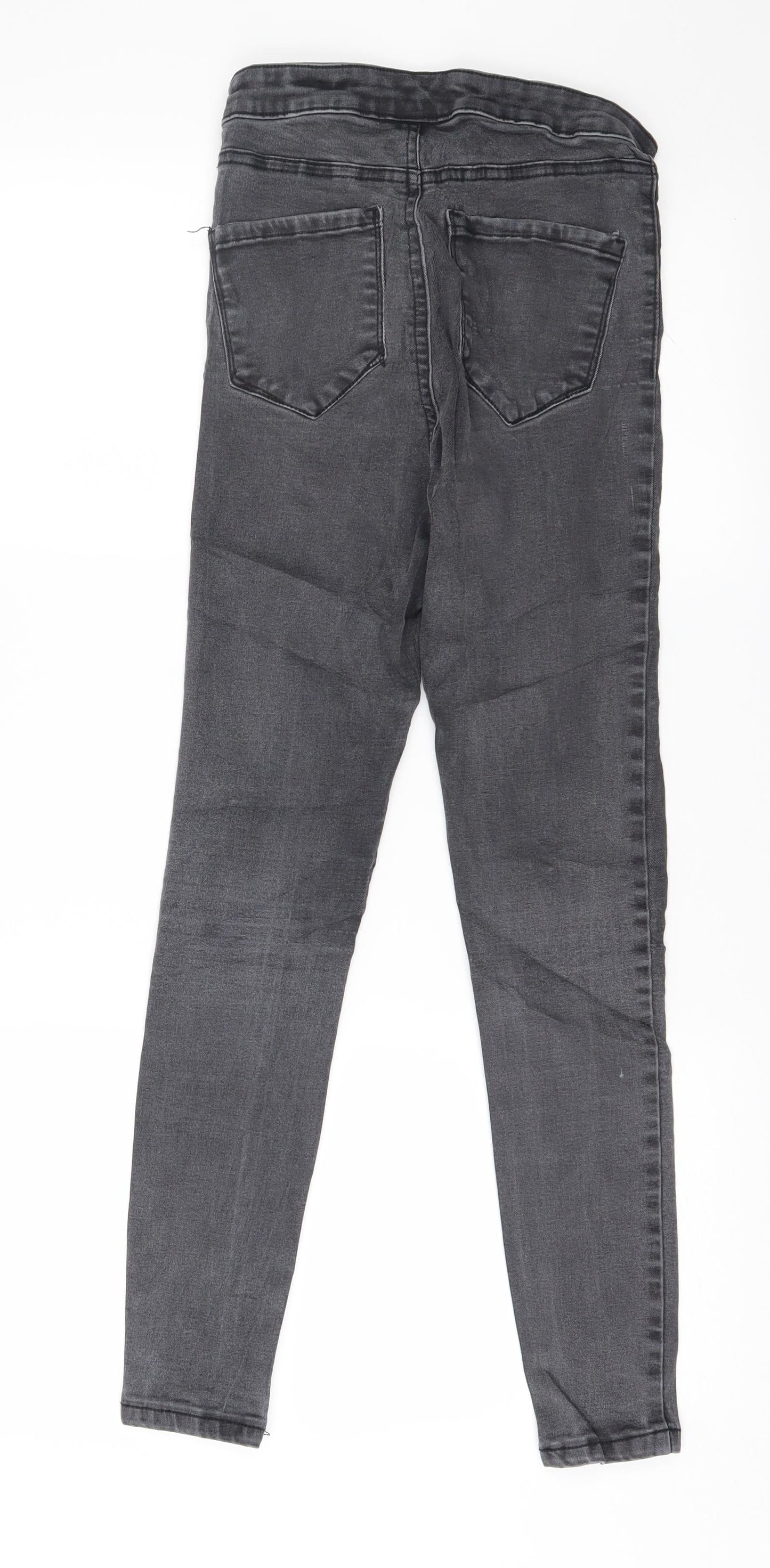 Denim & Co. Womens Grey  Denim Skinny Jeans Size 8 L27 in