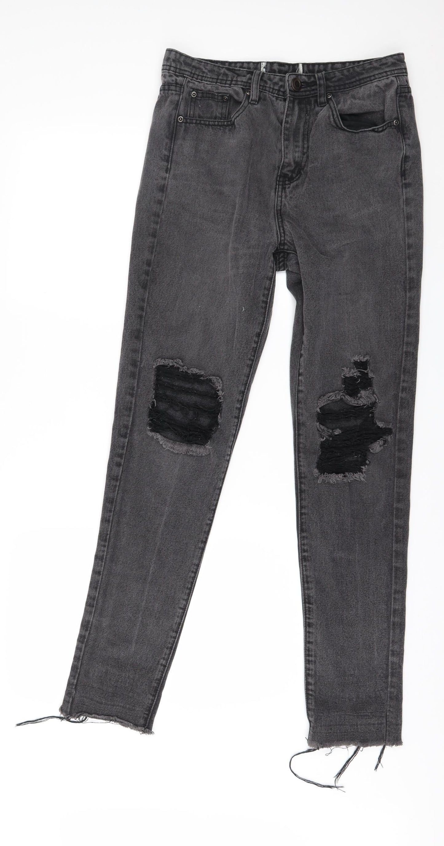 Womens UK Size 30 in Preworn Regular Fit Straight Grey Jeans