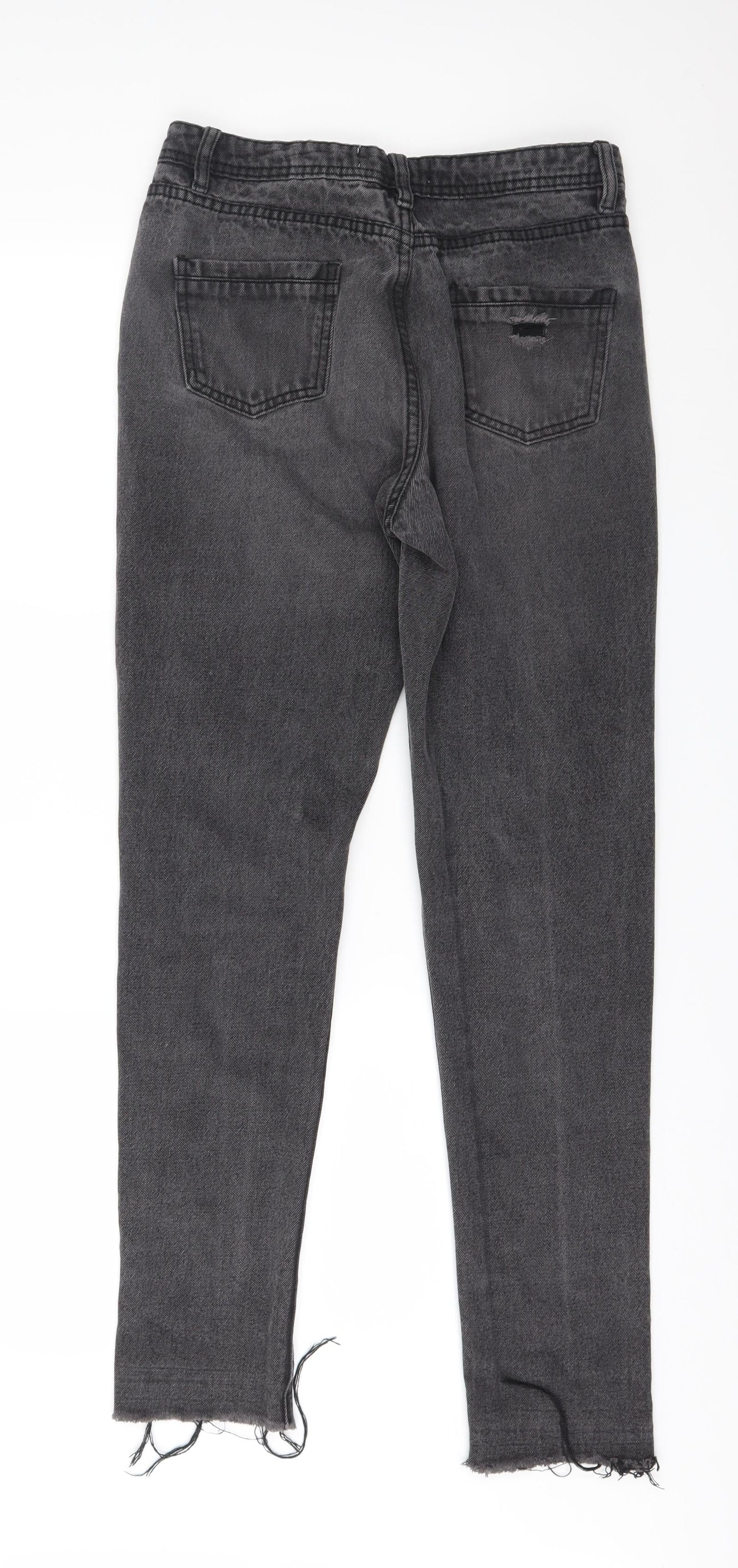 Womens UK Size 30 in Preworn Regular Fit Straight Grey Jeans