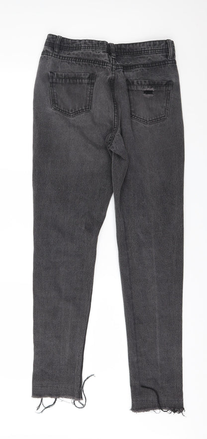 Womens UK Size 30 in Preworn Regular Fit Straight Grey Jeans