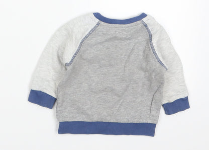 F&F Boys Grey   Basic T-Shirt Size 6-9 Months  - Top Dog Academy