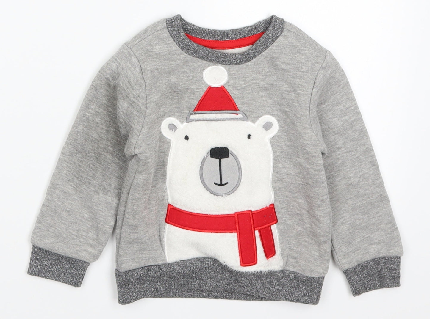 Primark Baby Grey   Basic T-Shirt Size 18-24 Months  - Polar Bear