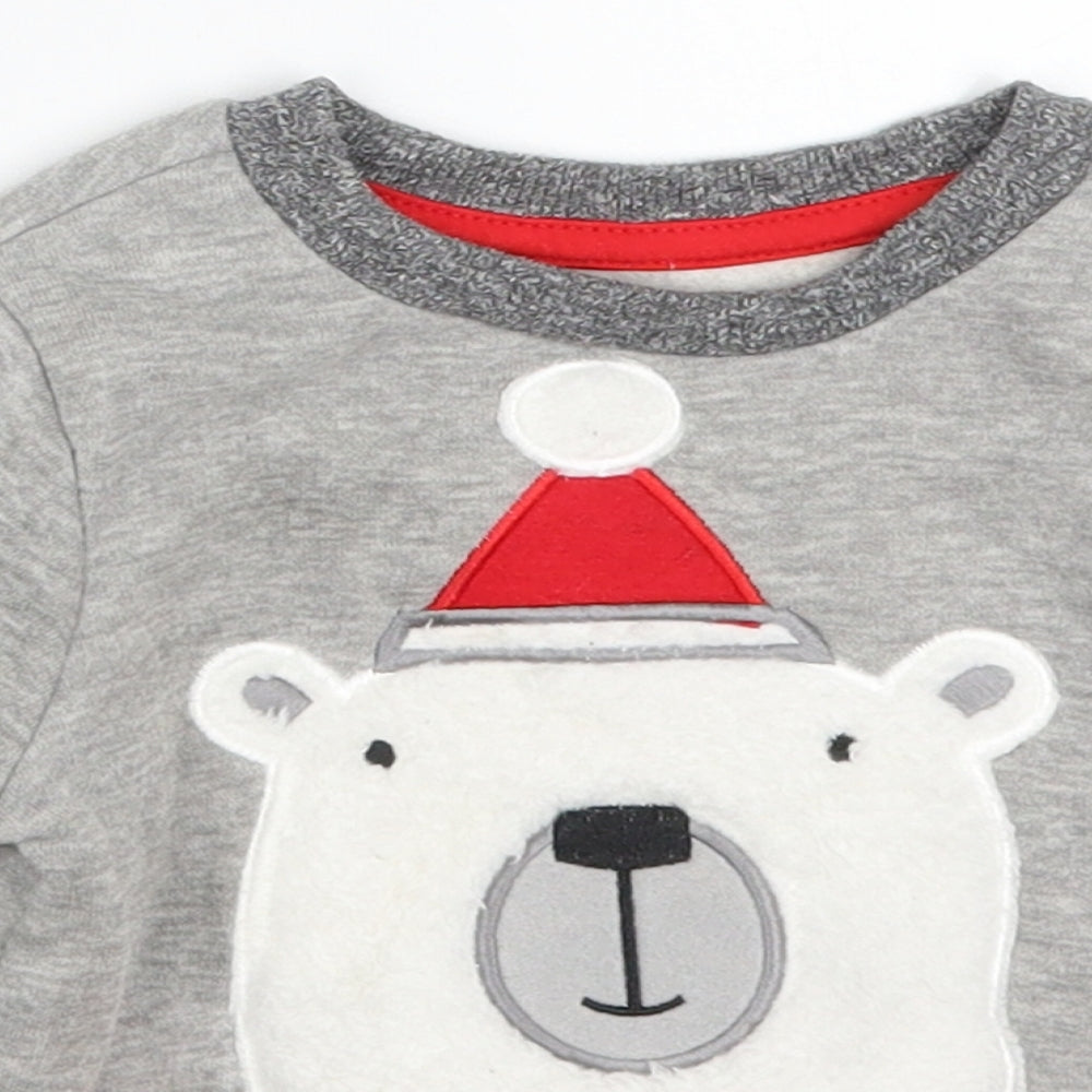 Primark Baby Grey   Basic T-Shirt Size 18-24 Months  - Polar Bear