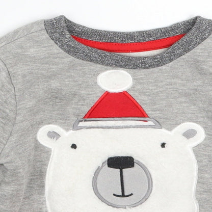 Primark Baby Grey   Basic T-Shirt Size 18-24 Months  - Polar Bear