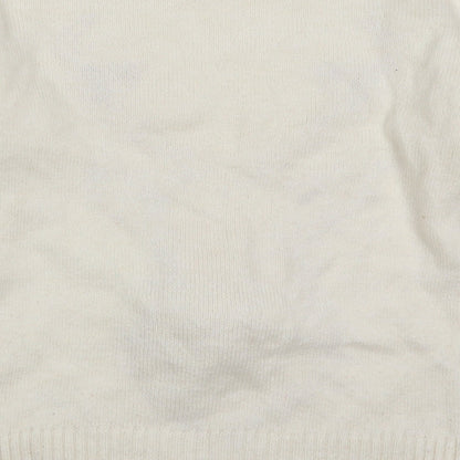 Primark Womens White   Pullover Jumper Size 6  - Rudolph