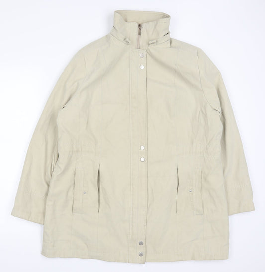 Womens UK Size L Preworn Beige Pea Coat
