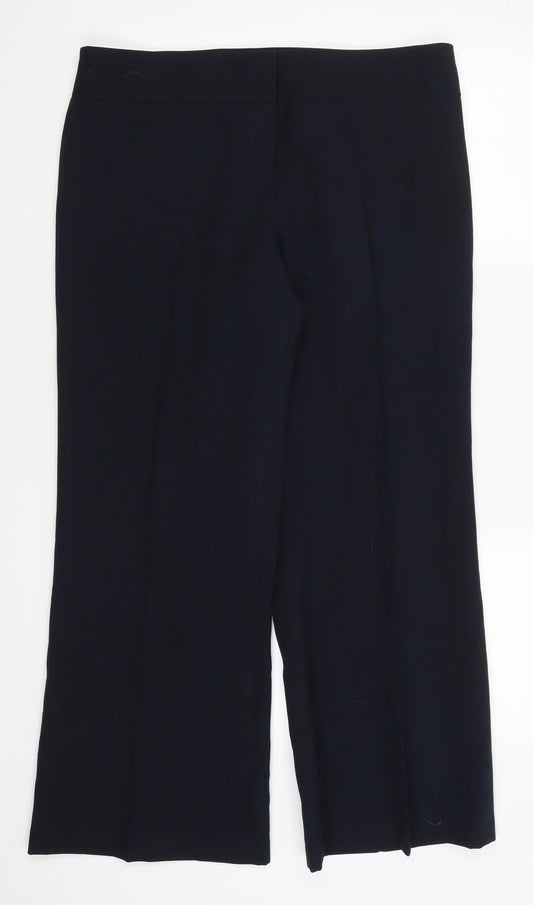 Womens UK Size 14 Preworn Regular Fit  Blue Trousers