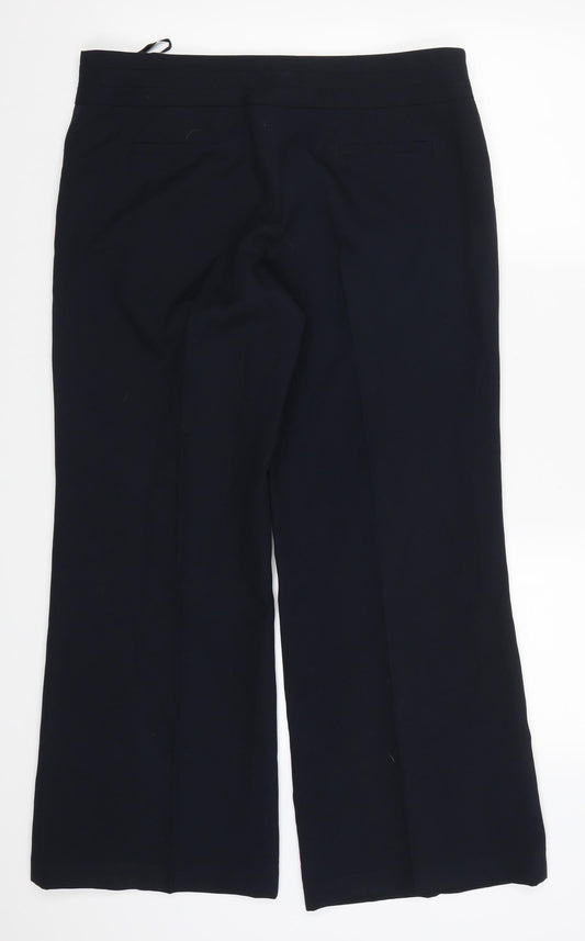 Womens UK Size 14 Preworn Regular Fit  Blue Trousers