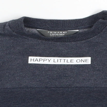 Primark Boys Blue   Basic T-Shirt Size 3-6 Months  - Happy Little One