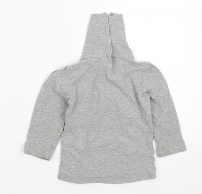 Back view of Preworn girls’ grey basic t-shirt, size 2, years