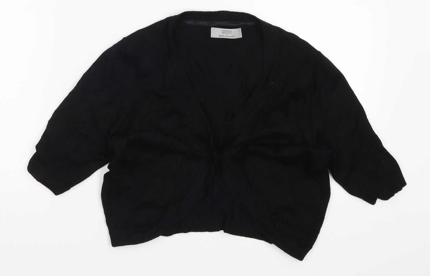 Marks and Spencer Womens Black   Cardigan Jumper Size 10