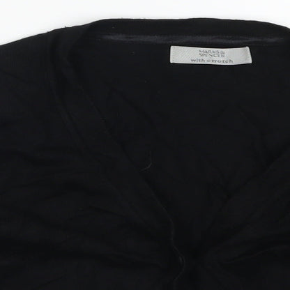 Marks and Spencer Womens Black   Cardigan Jumper Size 10