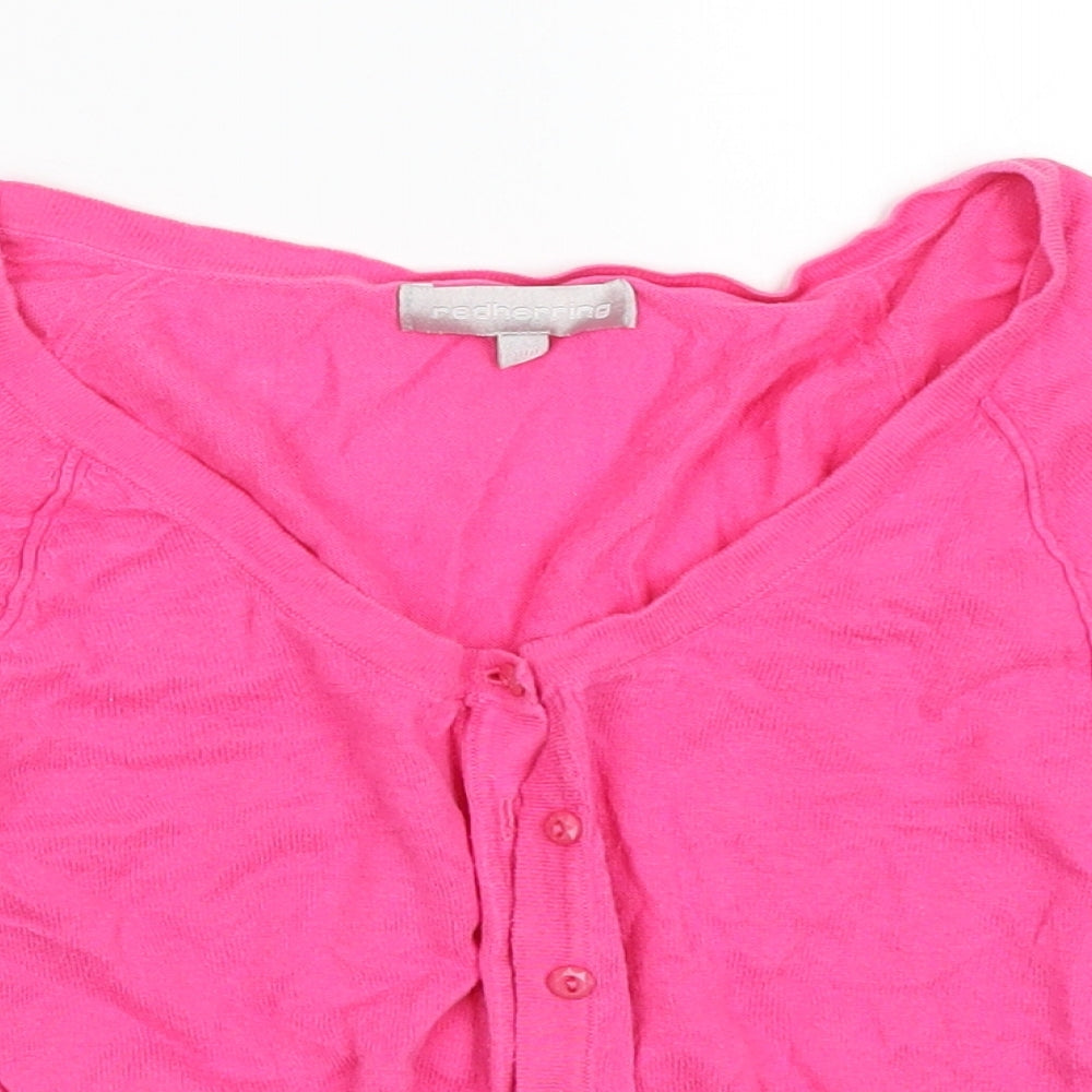 Red Herrint Womens Pink   Cardigan Jumper Size 10
