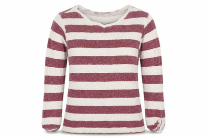 A Wear Womens Red Striped  Pullover Jumper Size M