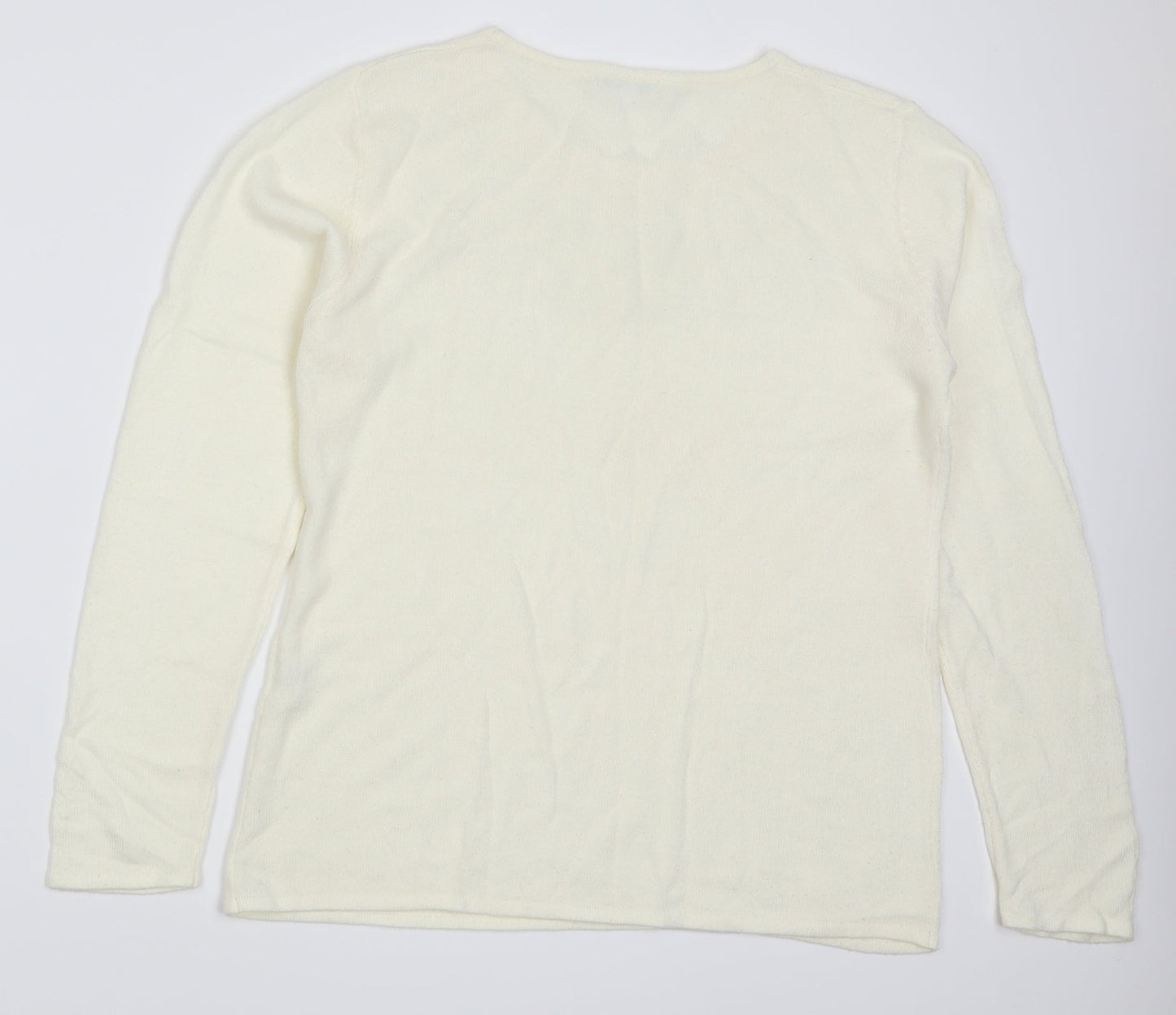Fosby Womens Ivory   Pullover Jumper Size L
