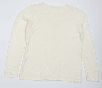 Fosby Womens Ivory   Pullover Jumper Size L