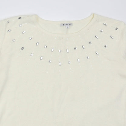 Fosby Womens Ivory   Pullover Jumper Size L