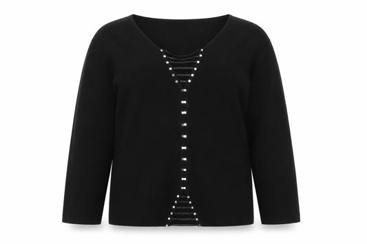 Roman Womens Black   Pullover Jumper Size S