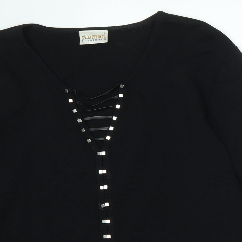 Roman Womens Black   Pullover Jumper Size S