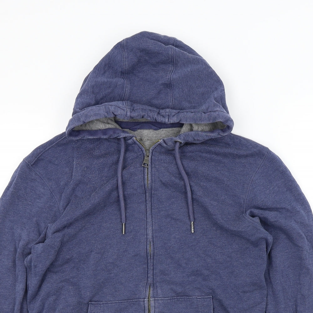 M&S Mens Blue   Full Zip Jumper Size M