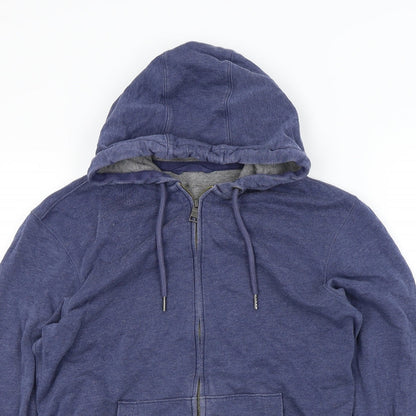 M&S Mens Blue   Full Zip Jumper Size M